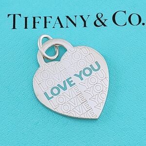 Tiffany & Co. Blue LOVE YOU Heart Charm